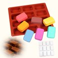 thumbnail image 1 of Chocolate Molds under $5! Xqxayjr 12-Cavity Silicone Mold, Rectangle Chocolate Mold, Baking Cake Mold, Candy Making Tray, Ice Maker Tray, Food Grade Mold, Kitchen Baking Supplies, 1 of 9