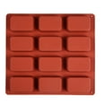 thumbnail image 1 of Chocolate Molds, Baking Molds, 12-Link Small Rectangular Silicone Chocolate Bar Molds, Flexible Durable Heat Resistant Non-Stick Silicone Tray for Oven Microwave Refrigerator Dishwasher Use, 1 of 3