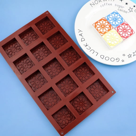 Chocolate Molds Rectangular Baking Molds Silicone Non-Stick Flexible for Easy Release and Cleanup Perfect for Candy Making and Cake Decorating Topliu