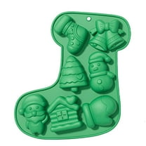 Chocolate Molds Silicone, Christmas Candy Mold Set, Easy to Use Gingerbread & Snowman Baking Tools