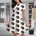 thumbnail image 1 of Chocolate Moon-Pie Women's Classic Swing Skater Dress Casual Work Party Cocktail Dresses, 1 of 6