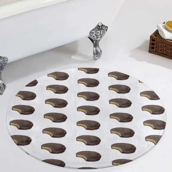 Chocolate Moon-pie Round Carpet Circle Rug Outdoor Patio Area Rug Washable Large Area Rugs Hallway Room Decor Fitness Mats