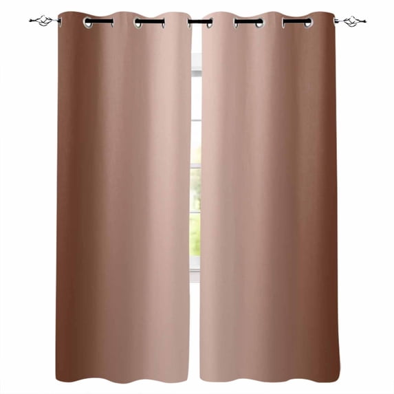 Chocolate Ombre Blackout Curtains 96 Inches Long, Thermal Insualted ...