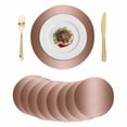 thumbnail image 1 of Chocolate Ombre Round 13 Inch Placemats Set of 8, Modern Gradient Abstract Art HeatResistant Non Slip Place Mats for Dining Table, Wipeable Braided Kitchen Table Mats for Housewarming, 1 of 9
