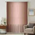 thumbnail image 1 of Chocolate Ombre Sheer Curtains 45 Inches Long, Modern Gradient Abstract Art Light Filering Curtains, Breathable Simi Curtain Privacy Drapes for Kitchen Bathroom Lightweight Small Window Treatment, 1 of 9