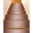thumbnail image 1 of Chocolate Ombre Stair Treads for Wooden Steps Indoor Runner Rug Carpet, Modern Gradient Abstract Art 7 Pieces Peel and Stick Staircase Step Treads Covers Washable Throw Door Mats, 30"x8", 1 of 6