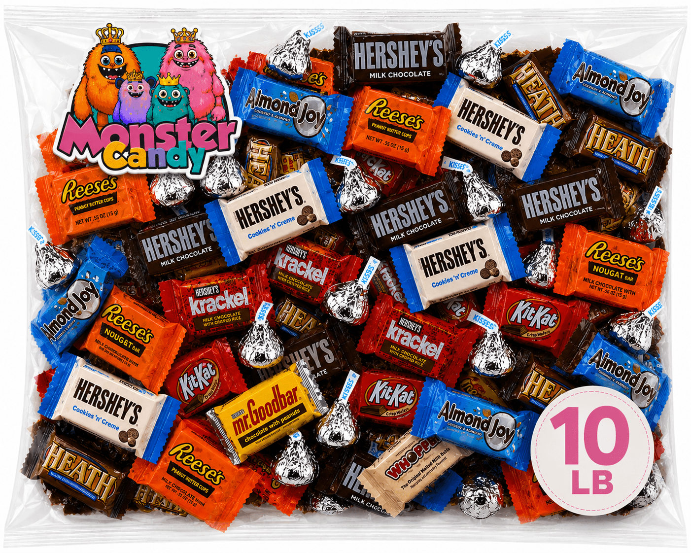 Chocolate Party Favor Candy Mix - 10 lb Pinata Stuffers Candy Bulk - Goodie Bag Stuffers for Kids Party Favors - Chocolate Candy Variety Pack Bulk - Bulk Candy Individually Wrapped Candies