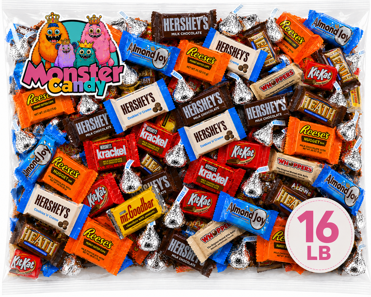 Chocolate Party Favor Candy Mix - 16 lb Pinata Stuffers Candy Bulk - Goodie Bag Stuffers for Kids Party Favors - Chocolate Candy Variety Pack Bulk - Bulk Candy Individually Wrapped