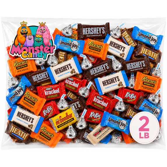 Chocolate Party Favor Candy Mix - 2 lb Pinata Stuffers Candy Bulk - Chocolate Candy Variety Pack Bulk - Individually Wrapped Candies (Candy Selection May Vary From Picture)