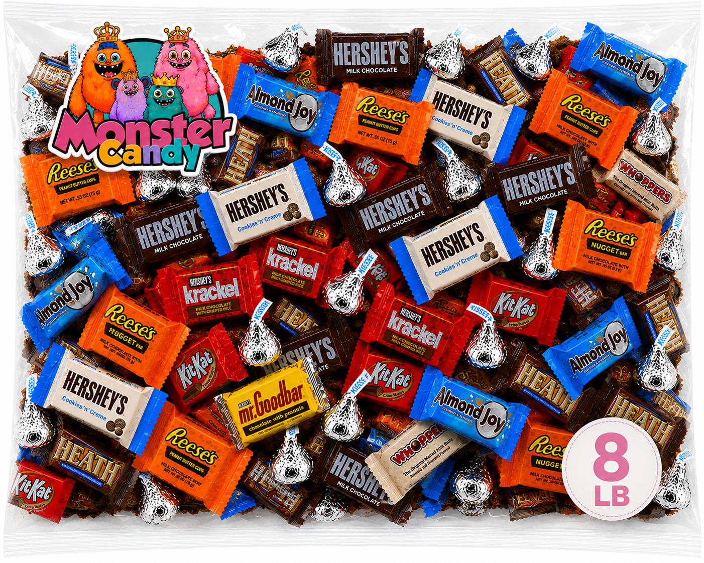 Chocolate Party Favor Candy Mix - 8 lb Pinata Stuffers Candy Bulk - Goodie Bag Stuffers for Kids Party Favors - Chocolate Candy Variety Pack Bulk - Bulk Candy Individually Wrapped