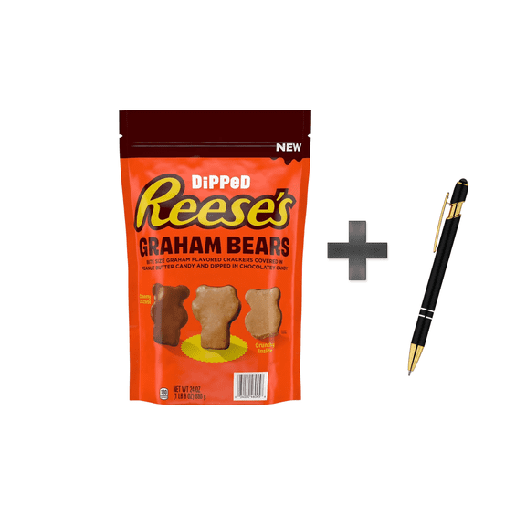Chocolate Peanut Butter Candy Dipped Graham Bears, 24 oz.