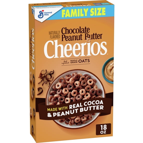 Chocolate Peanut Butter Cheerios Breakfast Cereal, 18 oz Box