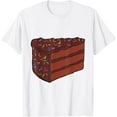 thumbnail image 1 of Chocolate Piece of Cake Halloween Costume Food Cosplay Party T-ShirtMen's and women's pure cotton short-sleeved shirts, 1 of 7
