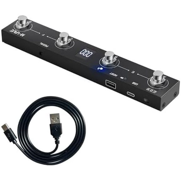 Chocolate Plus Wireless Page Turner Pedal MIDI Foot Controller 4 Buttons BT Rechargeable External Pedal for Loop Pedal Tuner Switching Control$$