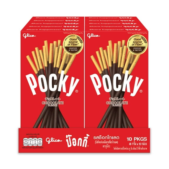 Chocolate, Pocky Cream Covered Biscuit Sticks, 1.41 oz, 10 ct
