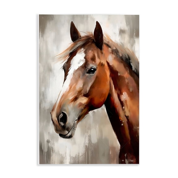 Stupell Industries Chocolate Pony Portrait Wall Plaque Art, design by Creative Studio, 19 x 13