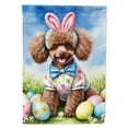 thumbnail image 1 of Chocolate Poodle Easter Egg Hunt House Flag 28 in x 40 in, 1 of 7