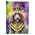 thumbnail image 1 of Chocolate Poodle King of Mardi Gras Garden Flag 11.25 in x 15.5 in, 1 of 5