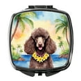 thumbnail image 1 of Chocolate Poodle Luau Compact Mirror 2.75 in x 3 in, 1 of 4