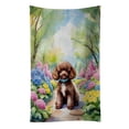 thumbnail image 1 of Chocolate Poodle Spring Path Kitchen Towel, 1 of 5