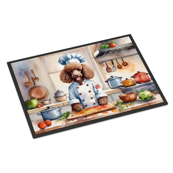 Chocolate Poodle The Chef Doormat