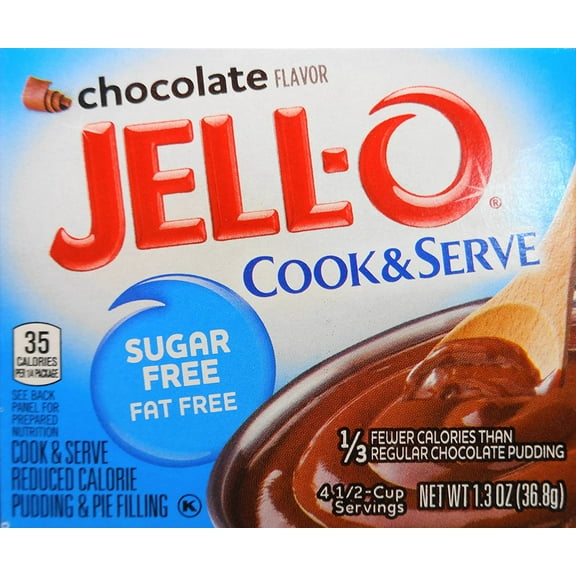 Chocolate Pudding, Cook & Serve, Sugar Free, 1.3 Ounce Box, 3 Packs