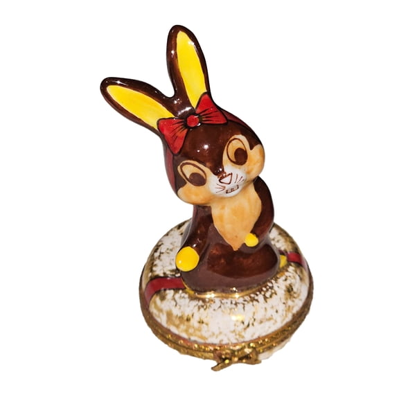 Chocolate Easter Rabbit Keepsake Box | Limoges Boutique Limoges Box Porcelain Figurine