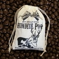thumbnail image 1 of Chocolate Reindeer Poop - Chocolate Covered Raisins in Vintage Cotton Bag, 1 of 3