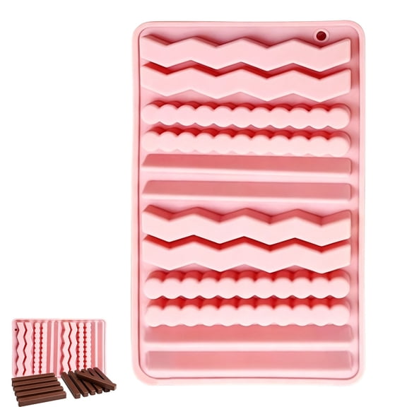 Chocolate Rod Stick Silicone Strip Molds, 20 Assembly Mold Strips Biscuit Candy Molds Easy Releasenonstick for Chocolate, Biscuit, Candy, Soap, Crayon Recycling & Ice Sticks