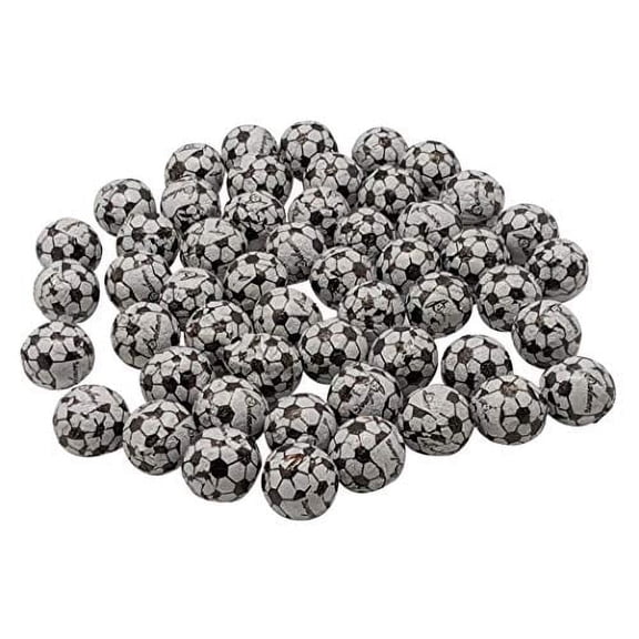 Chocolate Soccer Balls - 2 LB Resealable Stand Up Bulk Candy Bag (approx. 160 pieces) - Individually Wrapped Mini Chocolate Balls - American Soccer Themed Novelty Candy