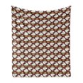 thumbnail image 1 of Chocolate Soft Flannel Fleece Throw Blanket, Cupcakes with Vanilla Cream Bakery Tasty Cocoa Cookie Children Treats, Cozy Plush for Indoor and Outdoor Use, 60" x 80", White Umber Brown, by Ambesonne, 1 of 5