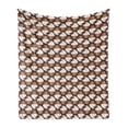 thumbnail image 1 of Chocolate Soft Flannel Fleece Throw Blanket, Cupcakes with Vanilla Cream Bakery Tasty Cocoa Cookie Children Treats, Cozy Plush for Indoor and Outdoor Use, 70" x 90", White Umber Brown, by Ambesonne, 1 of 5