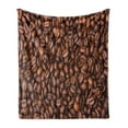 thumbnail image 1 of Chocolate Soft Flannel Fleece Throw Blanket, Freshly Roasted Coffee Grains Aromatic Caffeine Sources Espresso Ingredient, Cozy Plush for Indoor and Outdoor Use, 60" x 80", Brown, by Ambesonne, 1 of 5