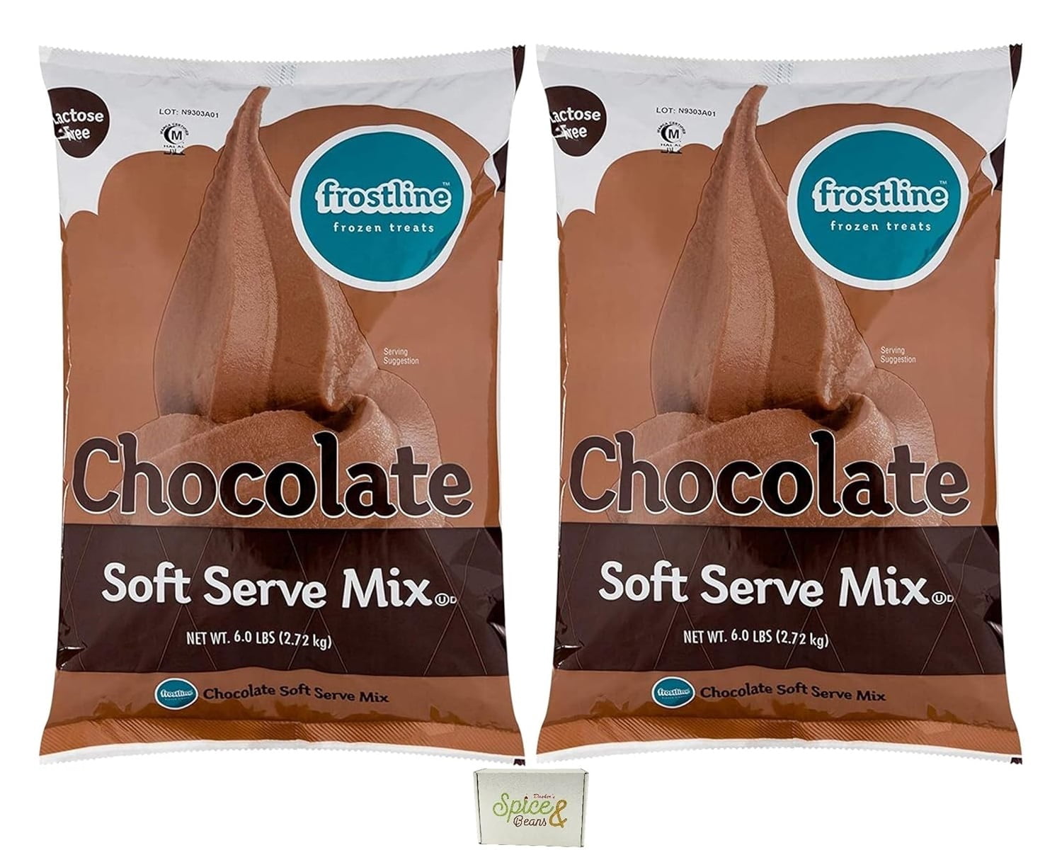 Chocolate Soft Serve Powdered Ice Cream Mix | Lactose Free | Kosher | 6 lb. Bag | Pack of 2