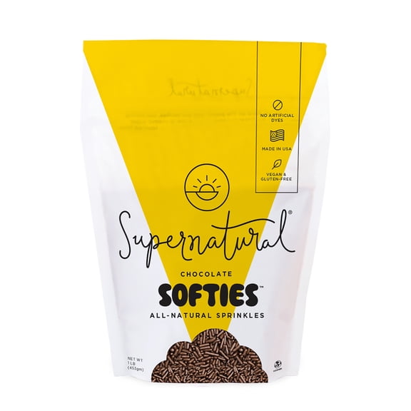 Chocolate Softies Fair Trade Sprinkles by Supernatural, Natural Dye Free, Vegan, Gluten Free, 1lb