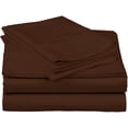 thumbnail image 1 of Chocolate Solid Queen (60"x 74") Size Sleeper Sofa Bed Sheet Set - Luxury 100% Egyptian Cotton - 800 Thread Count - Fits Mattresses Up to 5" Inches Deep Pocket, 1 of 5