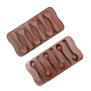 Chocolate Spoon Silicone Molds for Chocolate & Peppermint Candy   Perfect for Cocoa Bombs and Hot Chocolate Bombs- Set of Two- Includes Exclusive Chocolate Spoon Recipe
