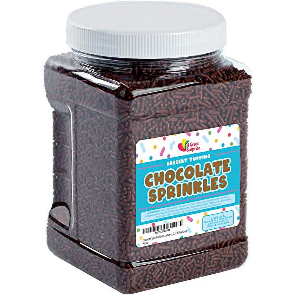 Chocolate Sprinkles 2.2 Pounds Bulk Ice Cream Jimmies Brown