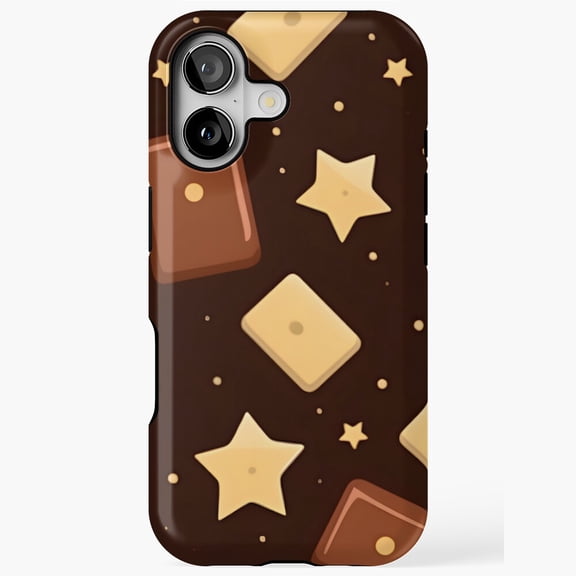 Chocolate Star Shape Sweet Candy Food Art iPhone Case 17 16 15 14 13 12 11 Pro Max
