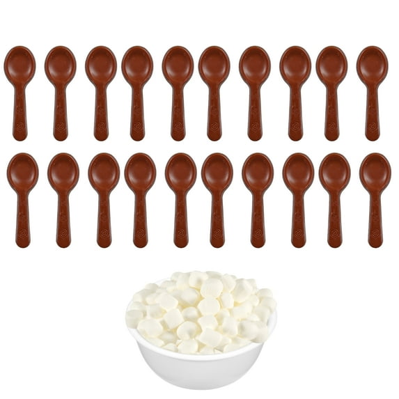 Chocolate Stirring Spoons Edible Hot Chocolate Spoon for Hot Chocolate or Coffee - Christmas Holiday Stocking Stuffer & Party Favor 5ct- Pack of 4 with Mini Marshmallows & CUSTOM Storage Carrier