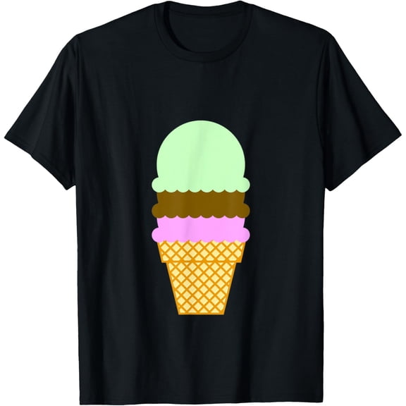 Chocolate Strawberry Mint Ice Cream Cone T-Shirt