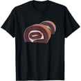 thumbnail image 1 of Chocolate Swiss Roll Cake T-Shirt men and women can wear, black, white, gifts, 1 of 4