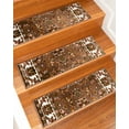 Chocolate Sydney Friendly Carpet Stair Treads/ 9" x 29" (13)