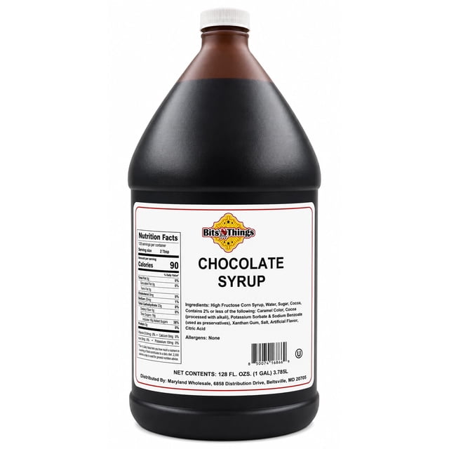 Snac Chocolate Chocolate Syrup 1 Gallon - Smoothies & Beverages - Milkshakes, Frozen ...