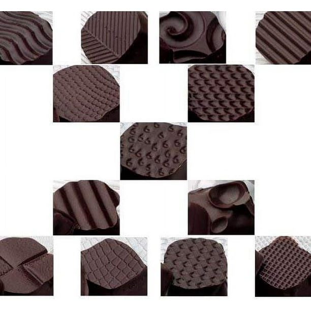 Chocolate Texture Sheets 13 Different Designs, 1 of Each. Each Sheet