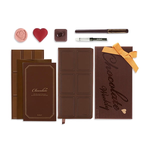 Chocolate Themed Weekly Planner and Notebook Set with Goals, To-Do Lists & Note Pages | 1-Pack