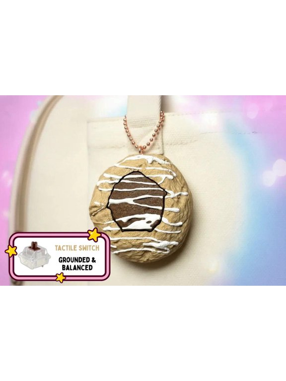 Chocolate Thumbprint Cookie Clicker Fidget Keychain