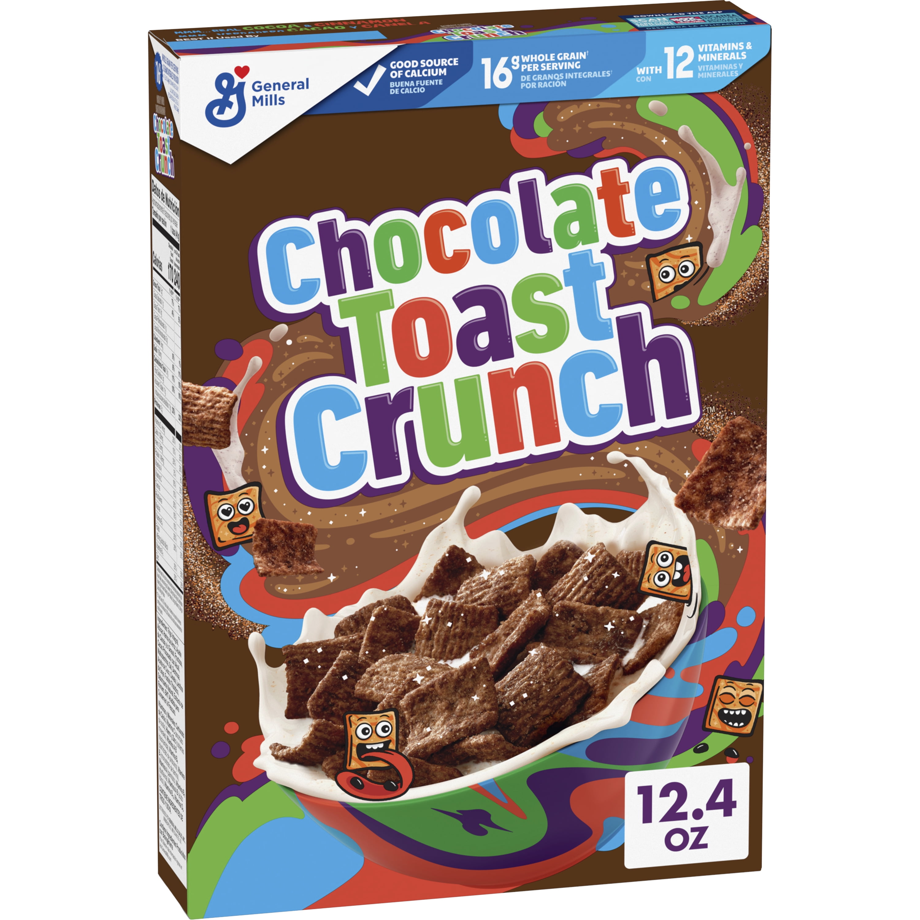 Chocolate Toast Crunch Breakfast Cereal, 12.4 OZ Cereal Box