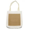 thumbnail image 1 of Chocolate Tote Bag, Cocoa Glazed Donuts in Kawaii Style Dessert Food Circle Delicious, Cloth Linen Reusable Bag for Shopping Books Beach and More, 16.5" X 14", Cream, by Ambesonne, 1 of 2