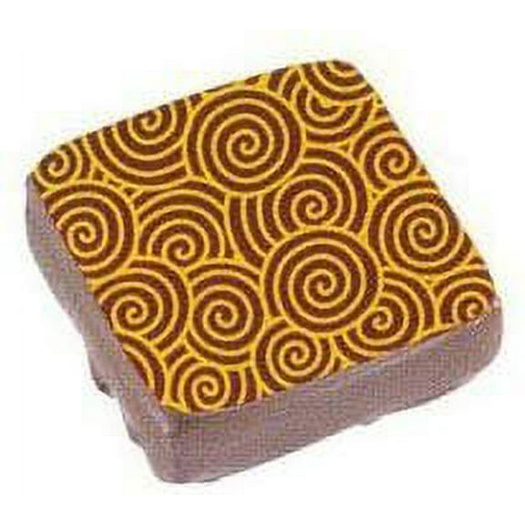 Chocolate Transfer Sheet: Gold Spirals, 17 Sheets